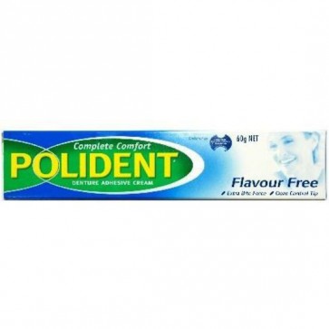 Polident Denture Adhesive Cream Flavour Free 60g