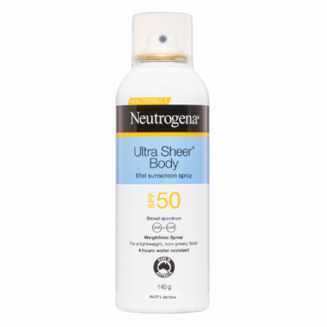Neutrogena Ultra Sheer Body SPF 50+ Mist Sunscreen 140g