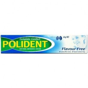 Polident Denture Adhesive Cream Flavour Free 60g
