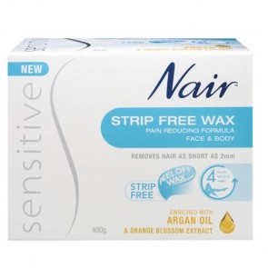Nair Sensitive Strip Free Wax for Face & Body 400g